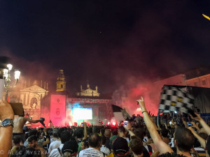 June 6, 2015: Thousands gather in Piazza San Carlo to cheer on Juventus FC for the Champions League Final against FC Barcelona